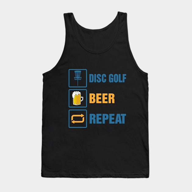 DISC GOLF BEER REPEAT Tank Top by PatrickRobbin